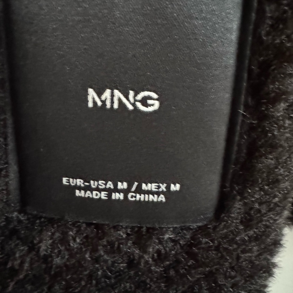 Mango Biker Jacket Shearling Effect Lining - image 5